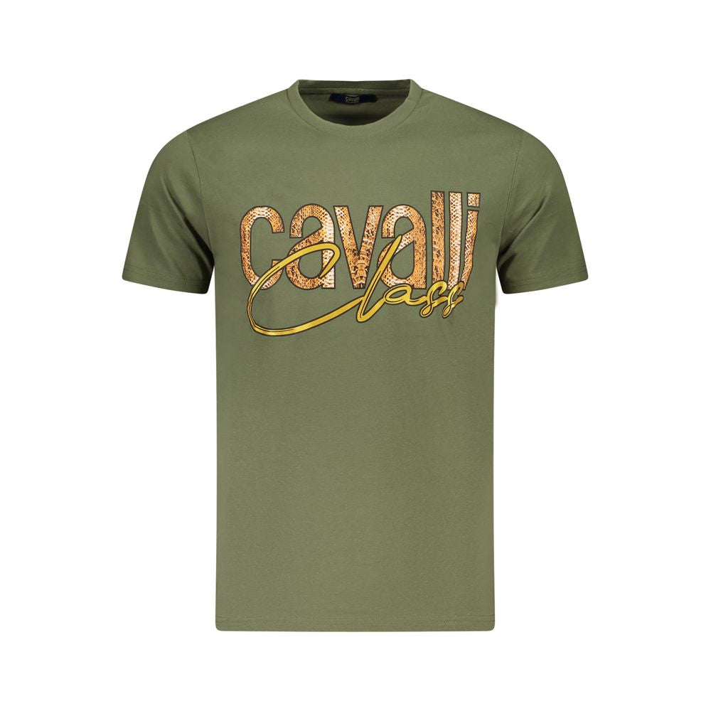 Green Cotton Men T-Shirt Cavalli Class