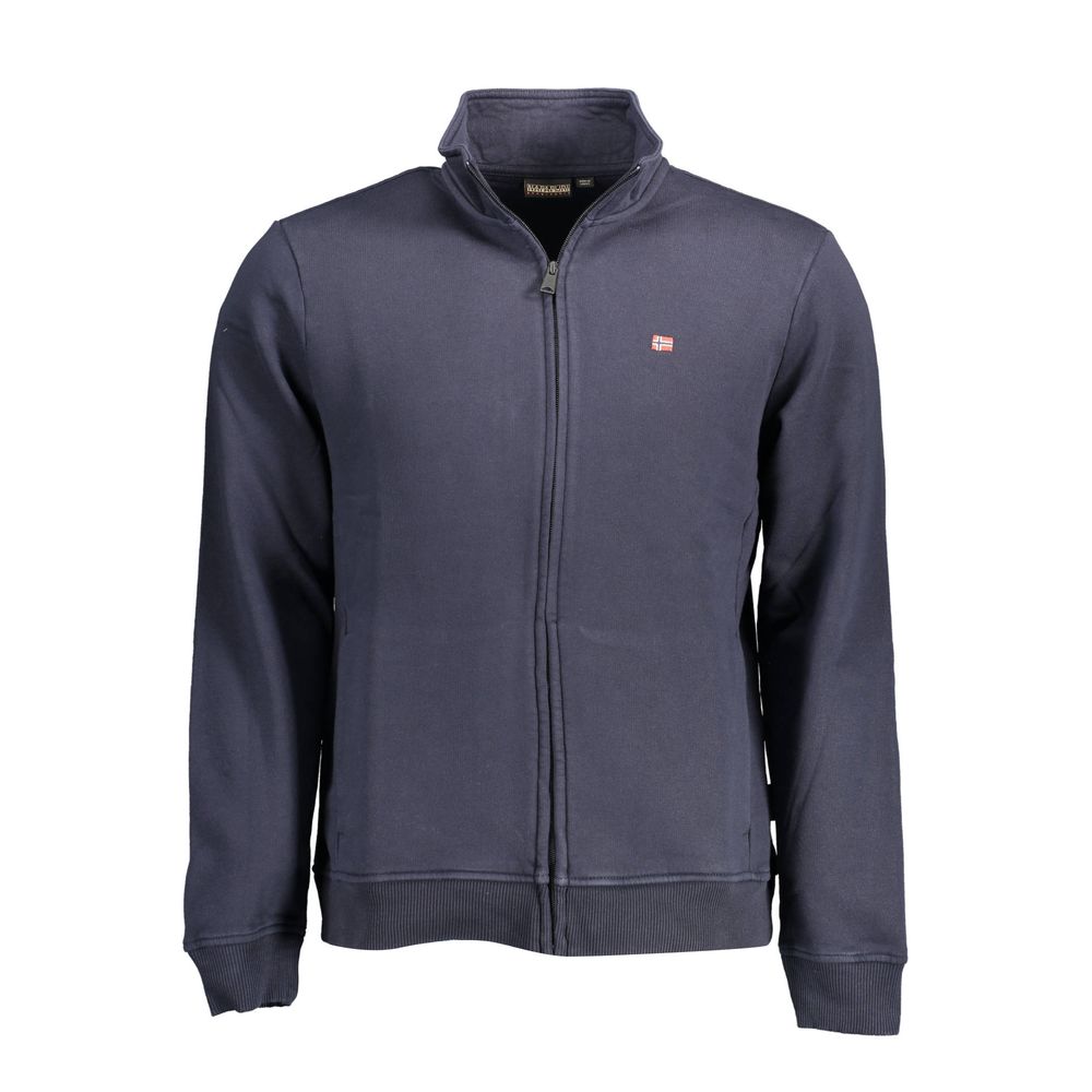 Blue Cotton Men Sweater Napapijri