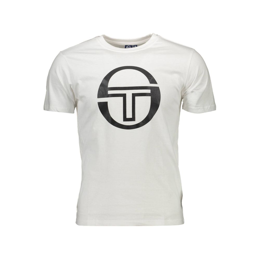 White Cotton Men T-Shirt Sergio Tacchini