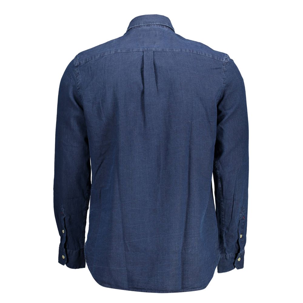 Blue Cotton Men Shirt U.S. POLO ASSN.