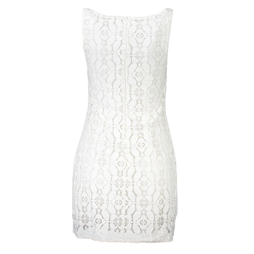 White Polyester Women Dress Desigual