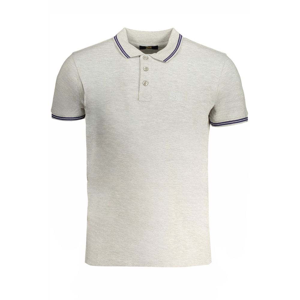Brown Cotton Men Polo Shirt Cavalli Class