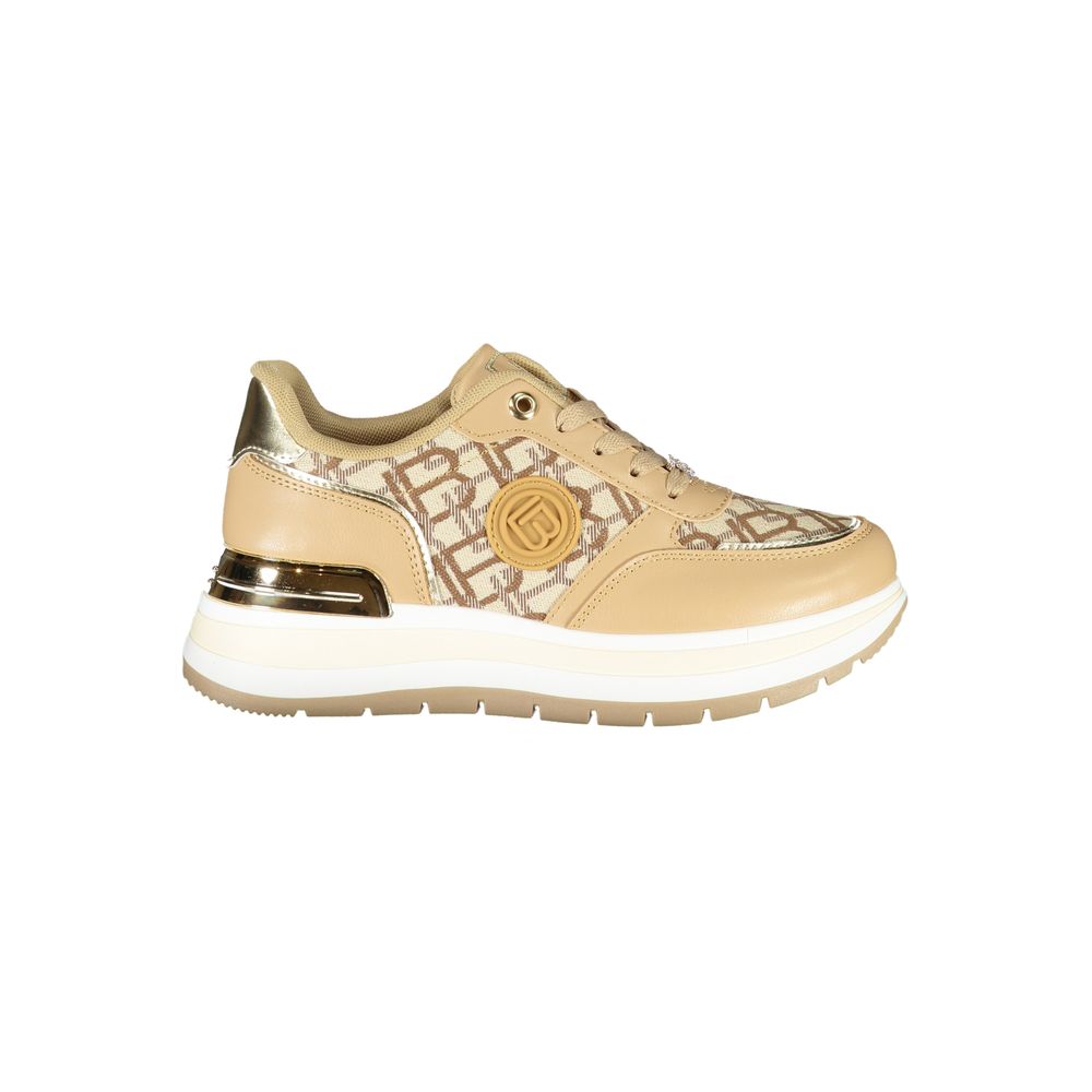 Beige Polyester Women Sneaker Laura Biagiotti