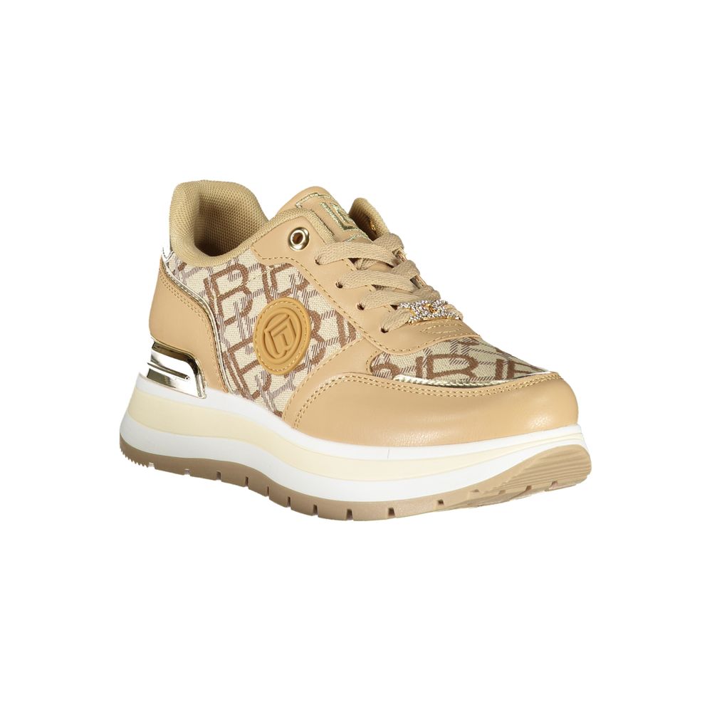 Beige Polyester Women Sneaker Laura Biagiotti