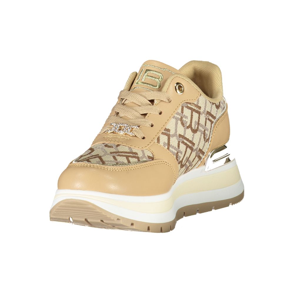 Beige Polyester Women Sneaker Laura Biagiotti