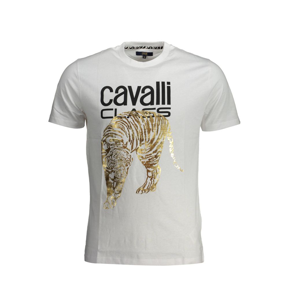 White Cotton T-Shirt Cavalli Class
