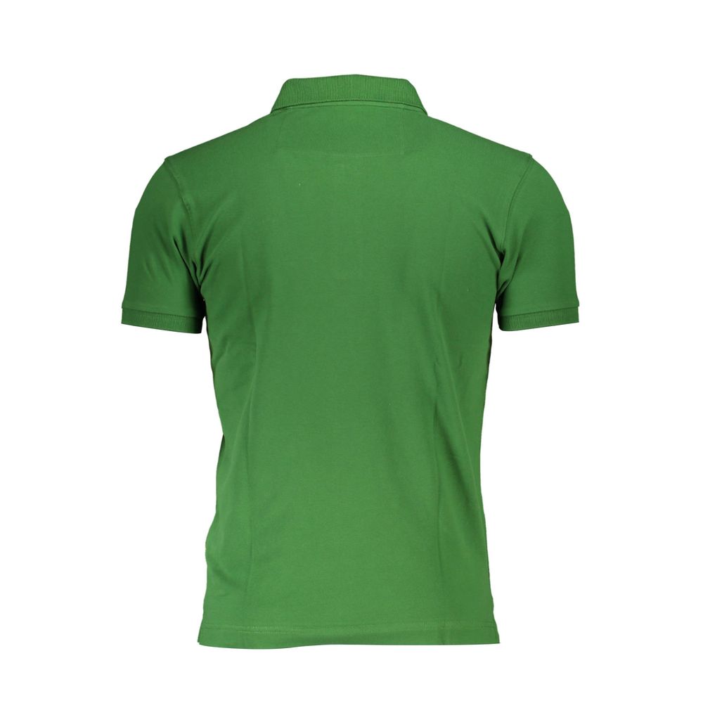 Sleek Green Slim Fit Polo with Contrast Detail La Martina