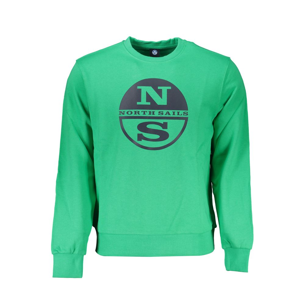 Green Cotton Men Sweater North Sails