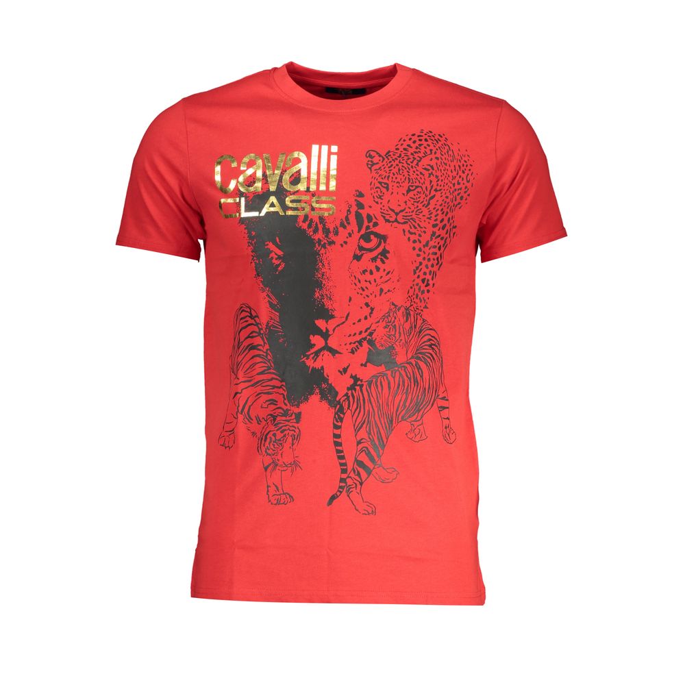 Red Cotton T-Shirt Cavalli Class