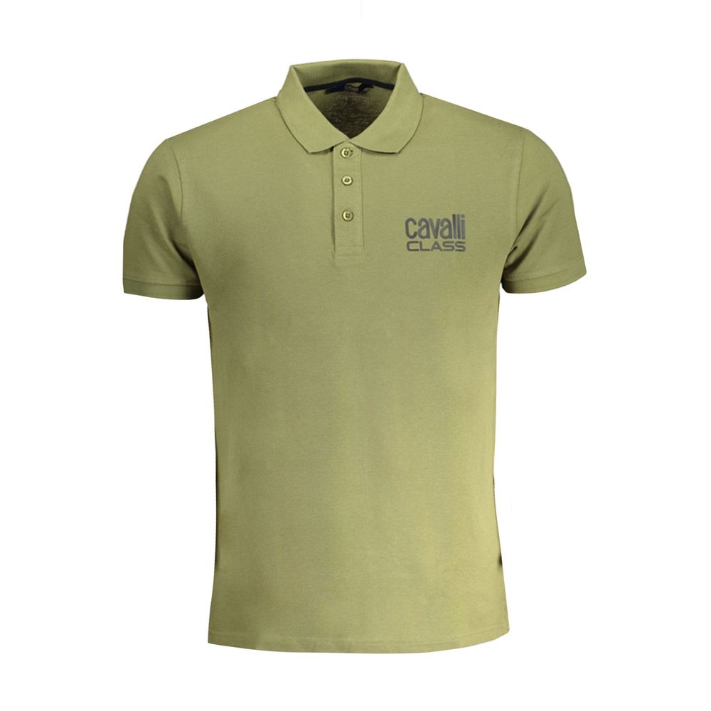 Green Cotton Polo Shirt Cavalli Class