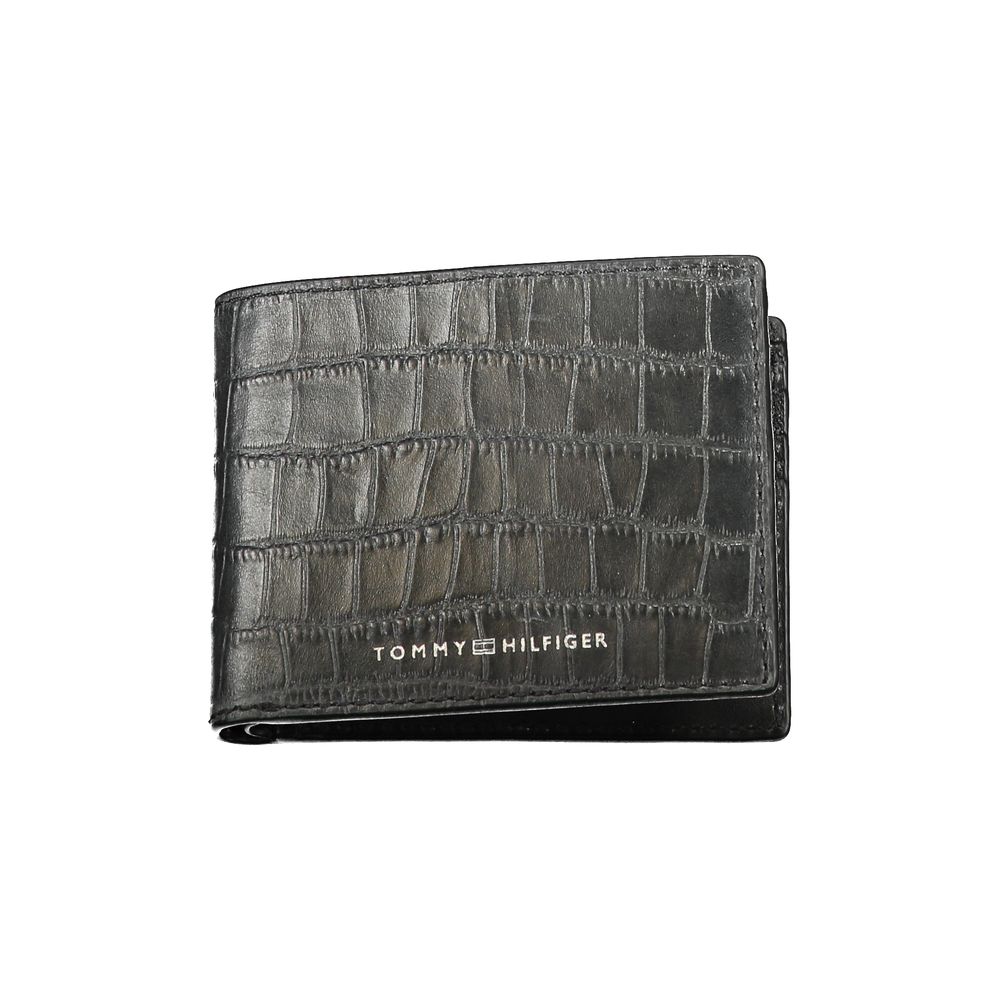 Black Leather Wallet Tommy Hilfiger