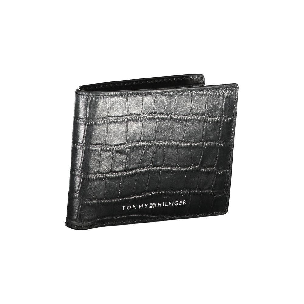Black Leather Wallet Tommy Hilfiger