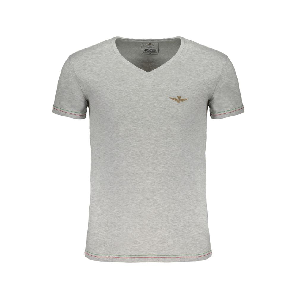 Brown Cotton Men T-Shirt Aeronautica Militare