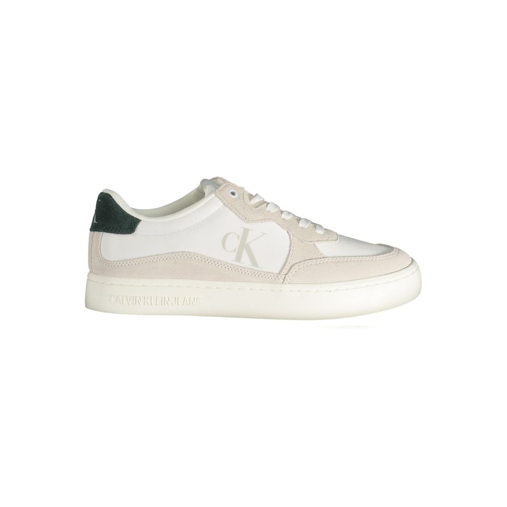 White Leather Men Sneaker Calvin Klein