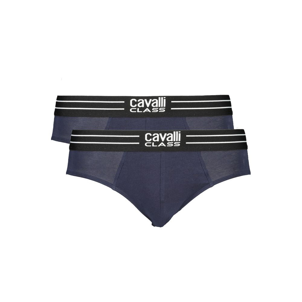 Blue Cotton Men Underwear Cavalli Class