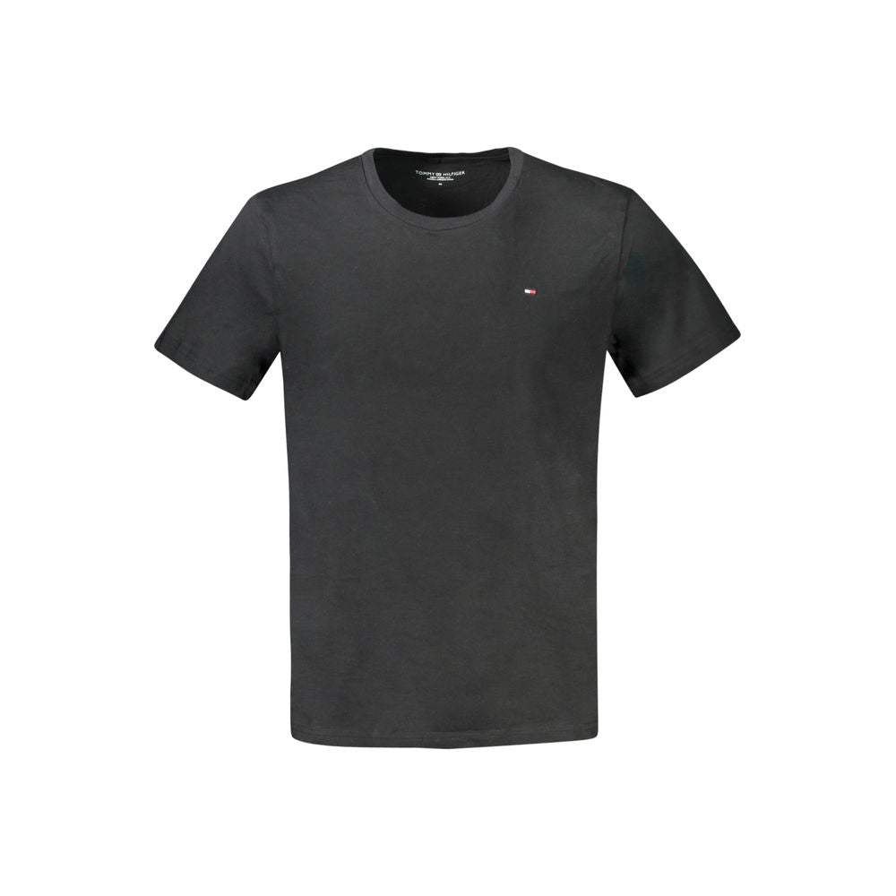 Black Cotton Men TShirt Tommy Hilfiger