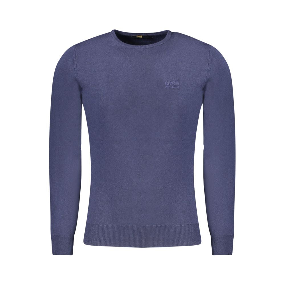 Blue Viscose Men Sweater Cavalli Class