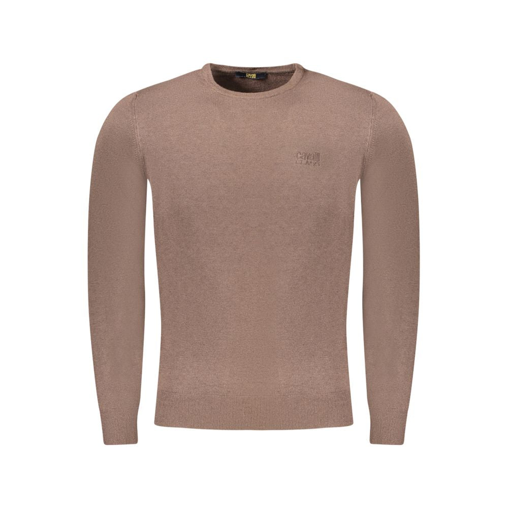 Brown Viscose Men Sweater Cavalli Class