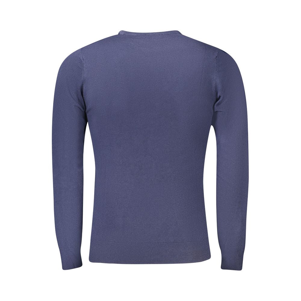 Blue Viscose Men Sweater Cavalli Class
