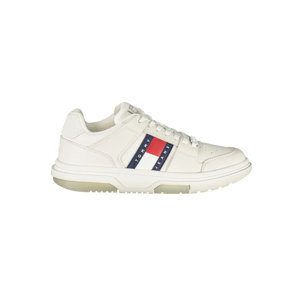 White Leather Women Sneaker Tommy Hilfiger