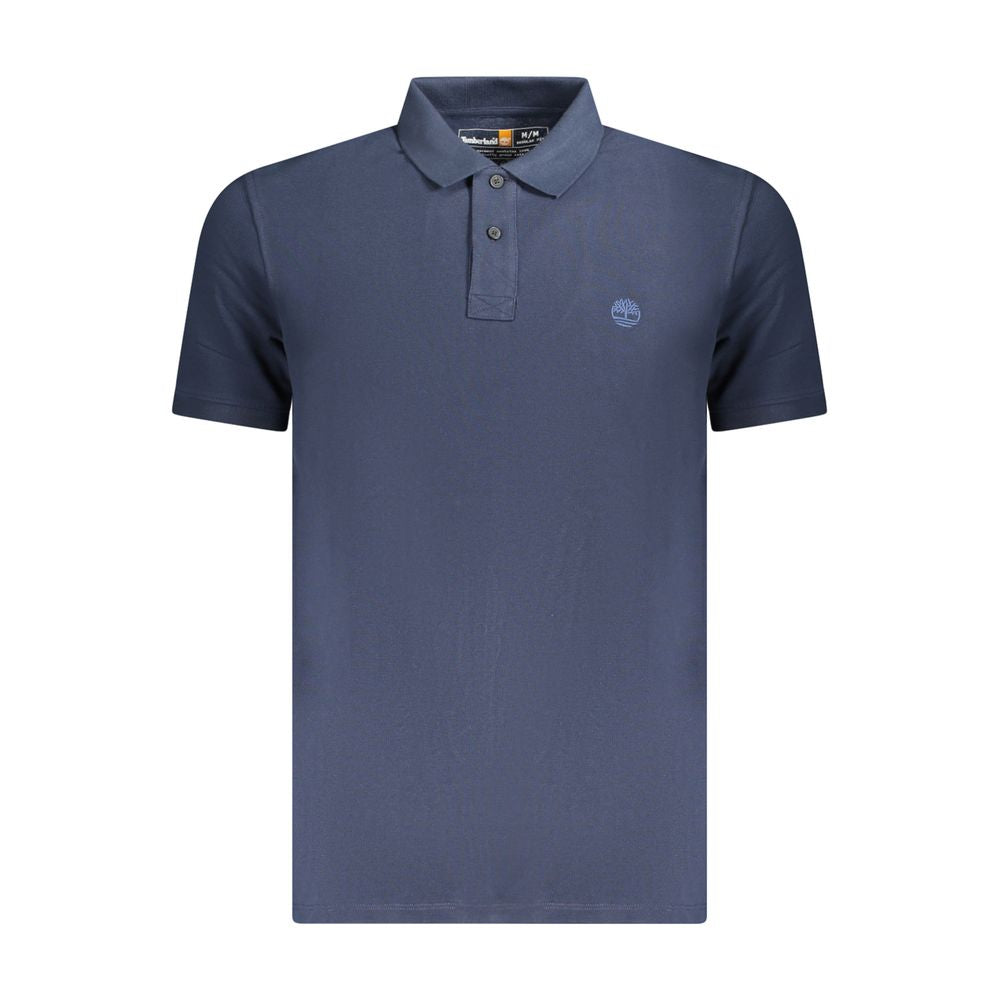 Blue Cotton Men Polo Shirt Timberland