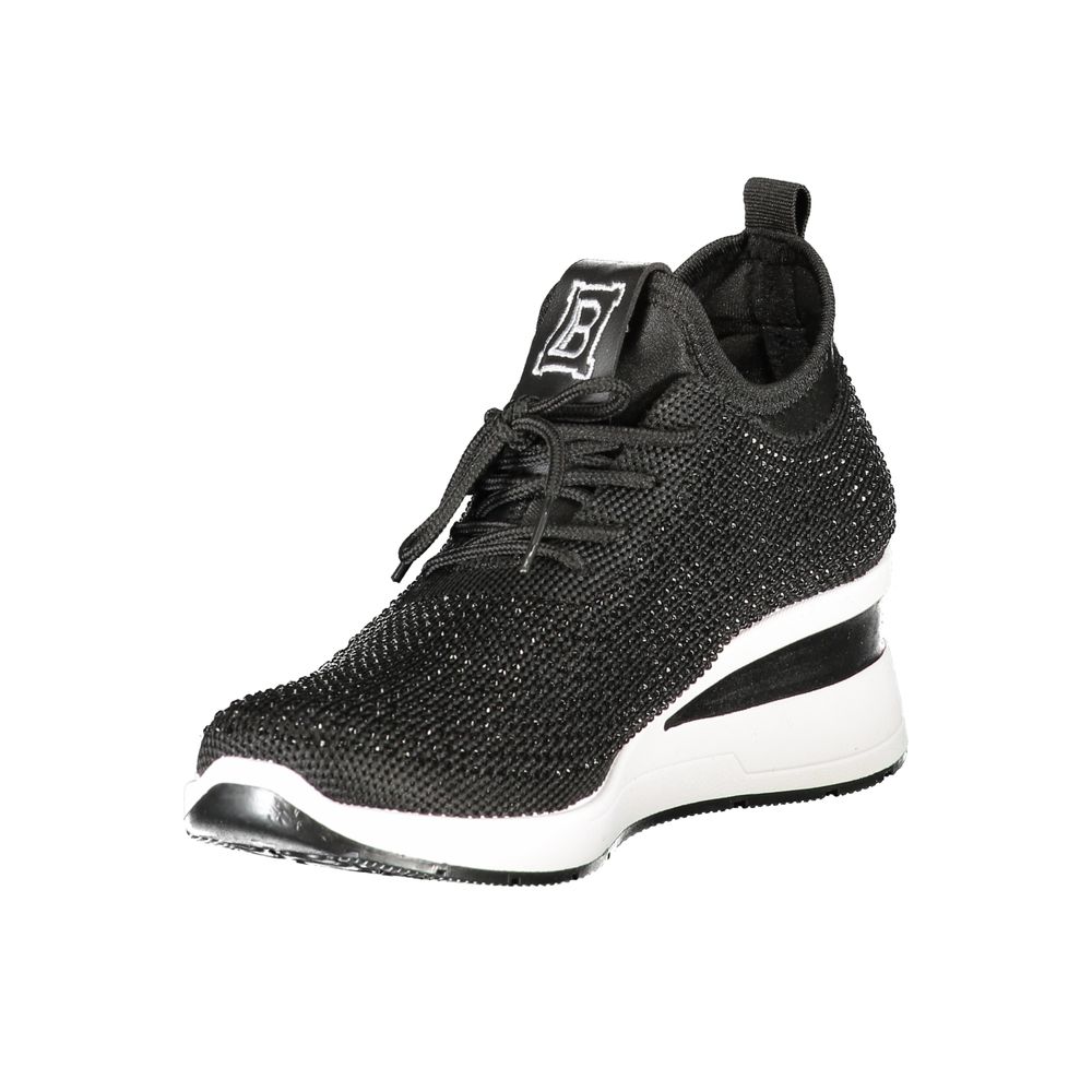 Black Polyester Women Sneaker Laura Biagiotti