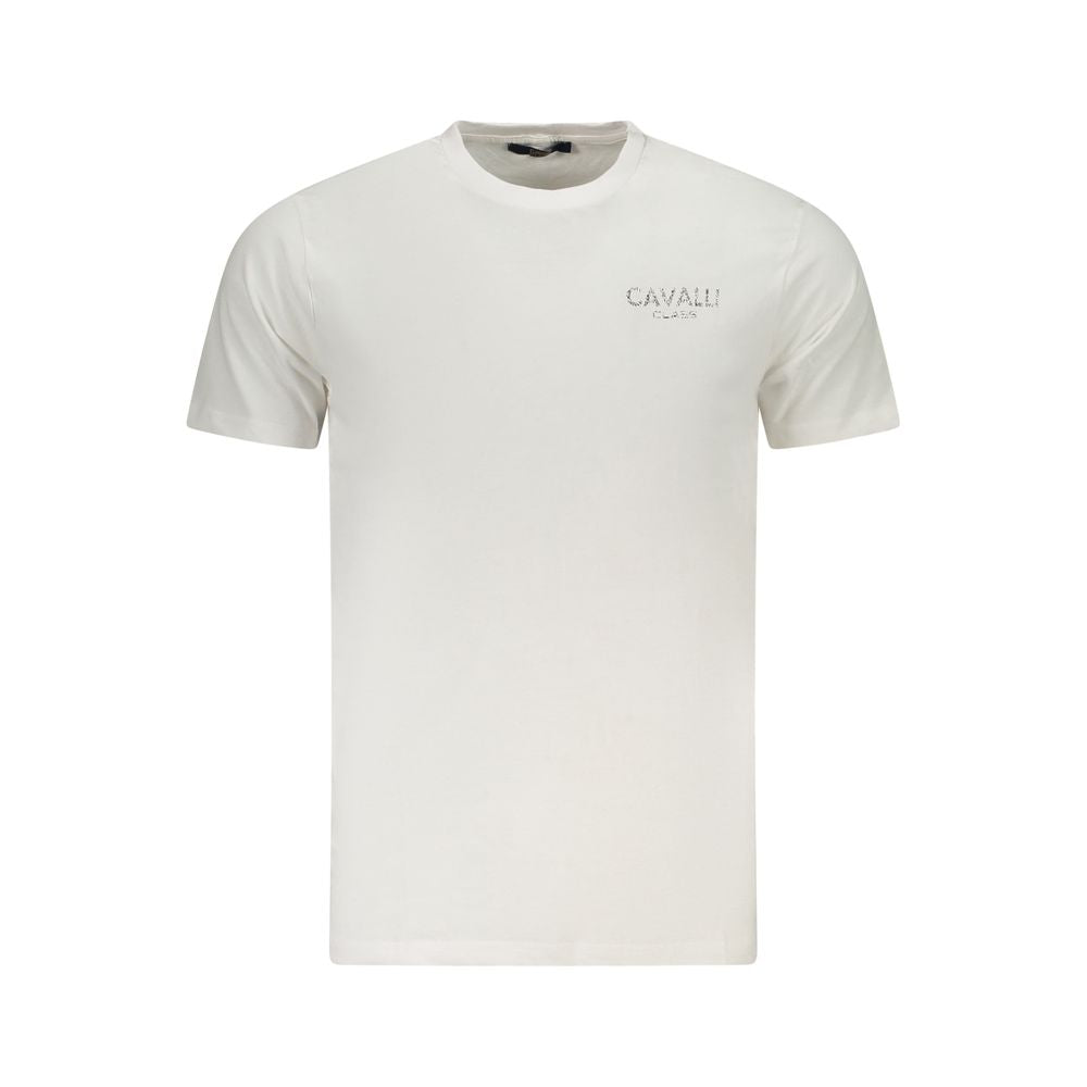 White Cotton Men's T-Shirt Cavalli Class