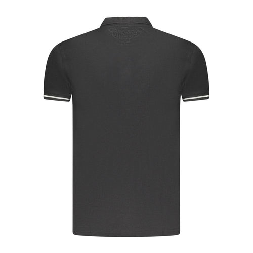 Black Cotton Men Polo Shirt Cavalli Class