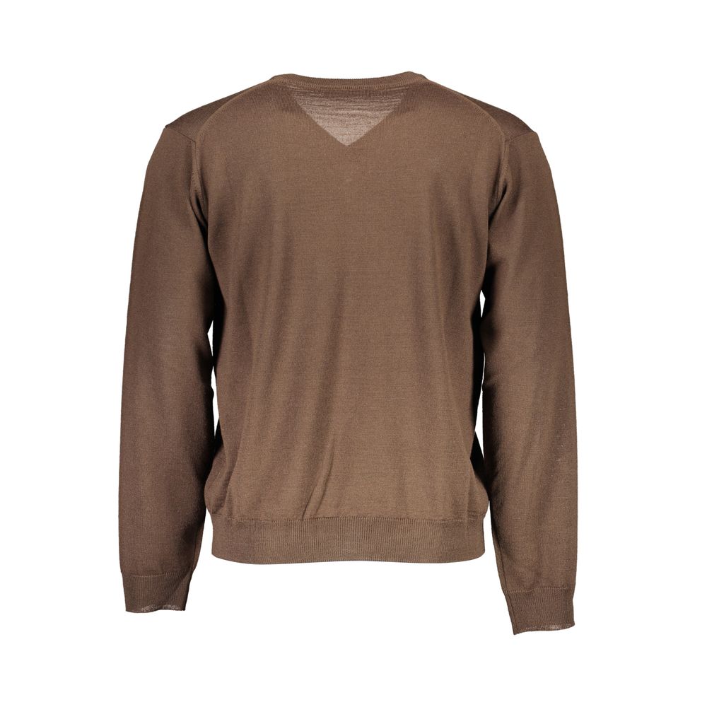 Brown Wool Men Sweater Romeo Gigli