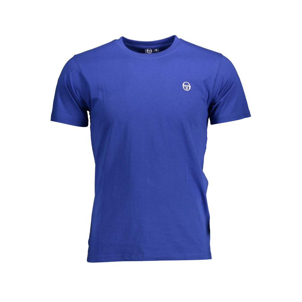 Blue Cotton Men T-Shirt Sergio Tacchini