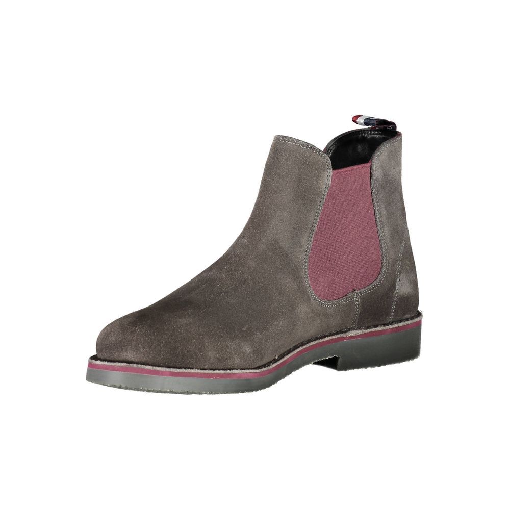 Gray Leather Mens Ankle Boot U.S. POLO ASSN.