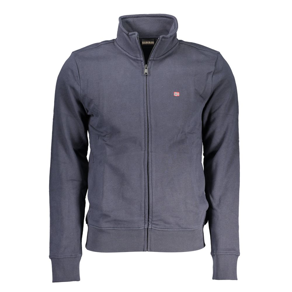 Blue Cotton Men Sweater Napapijri