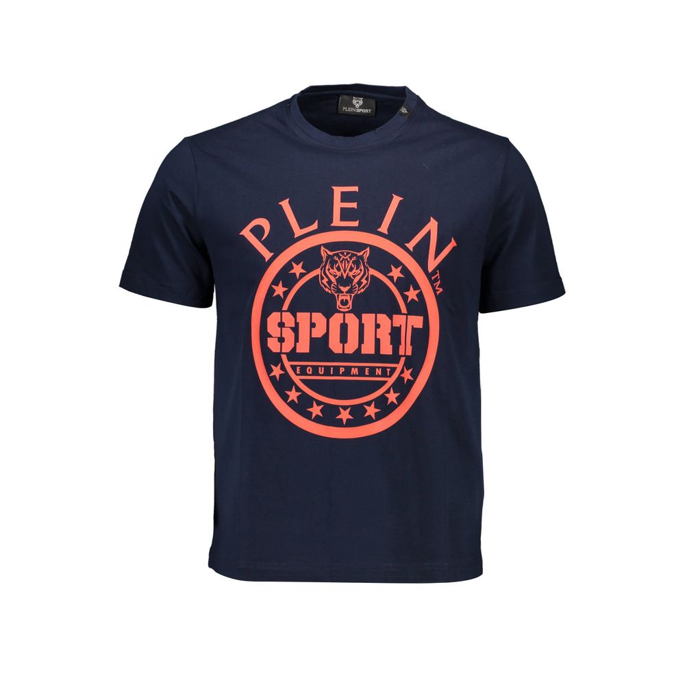 Blue Cotton Men T-Shirt Plein Sport