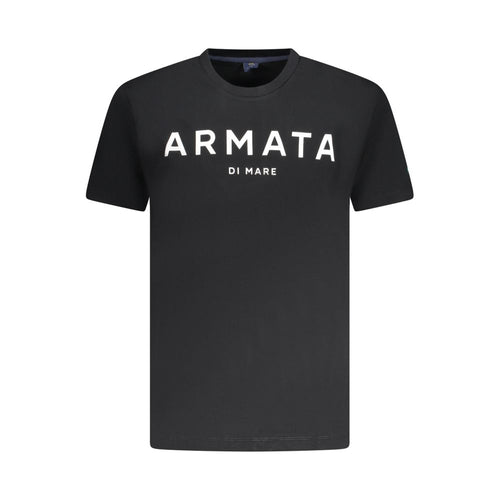 Black Cotton Men T-Shirt Armata Di Mare