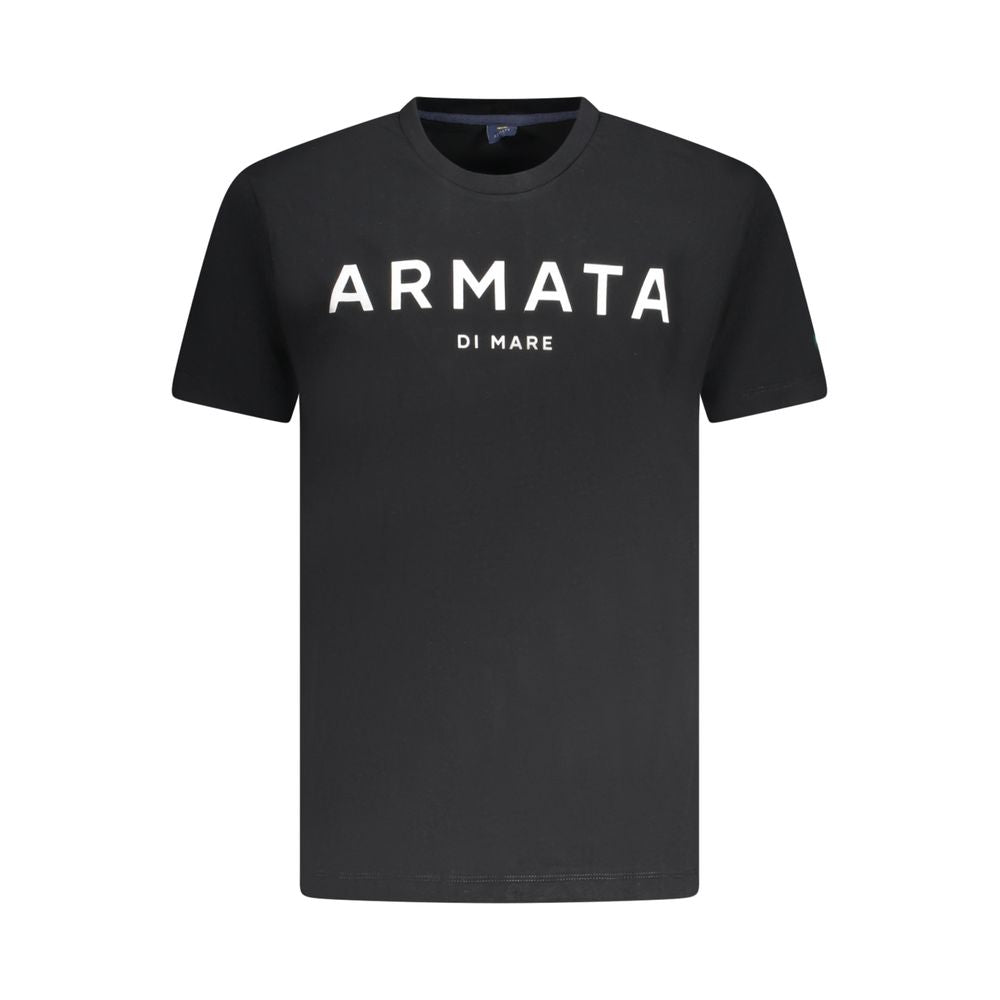 Black Cotton Men T-Shirt Armata Di Mare