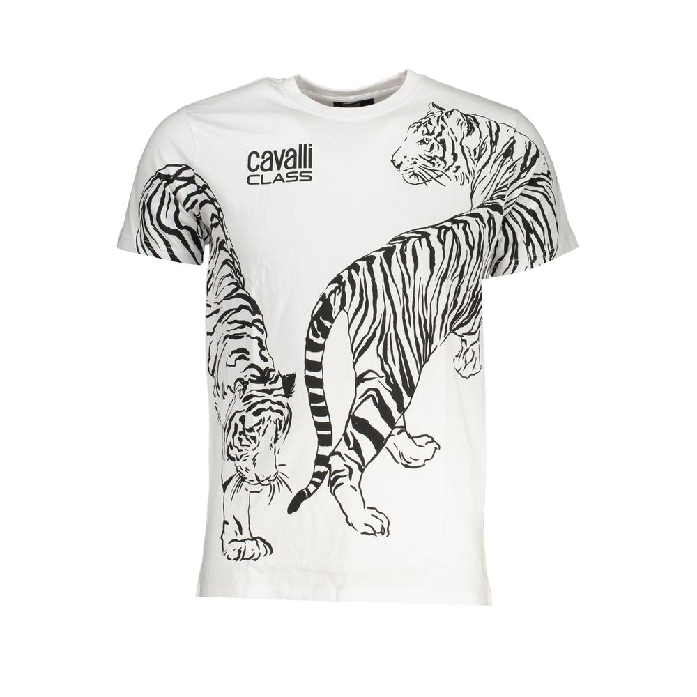 White Cotton T-Shirt Cavalli Class