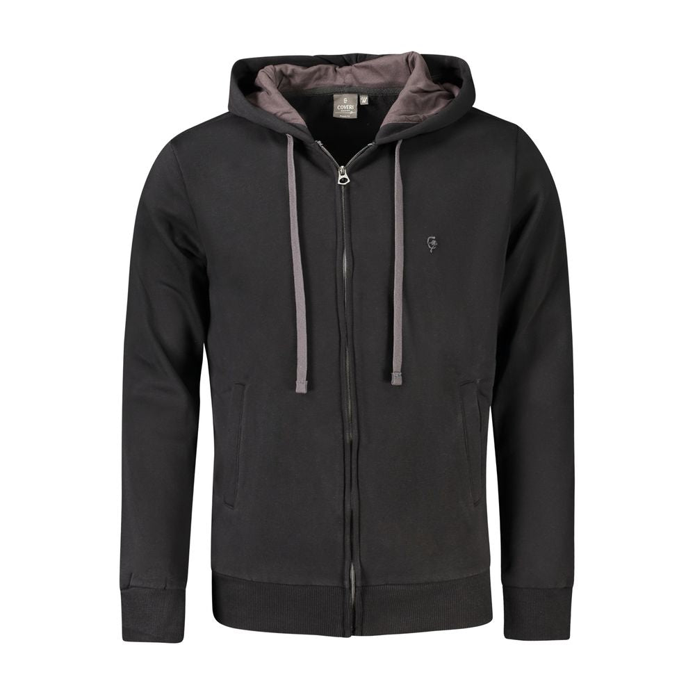 Black Cotton Men Sweater Coveri Moving