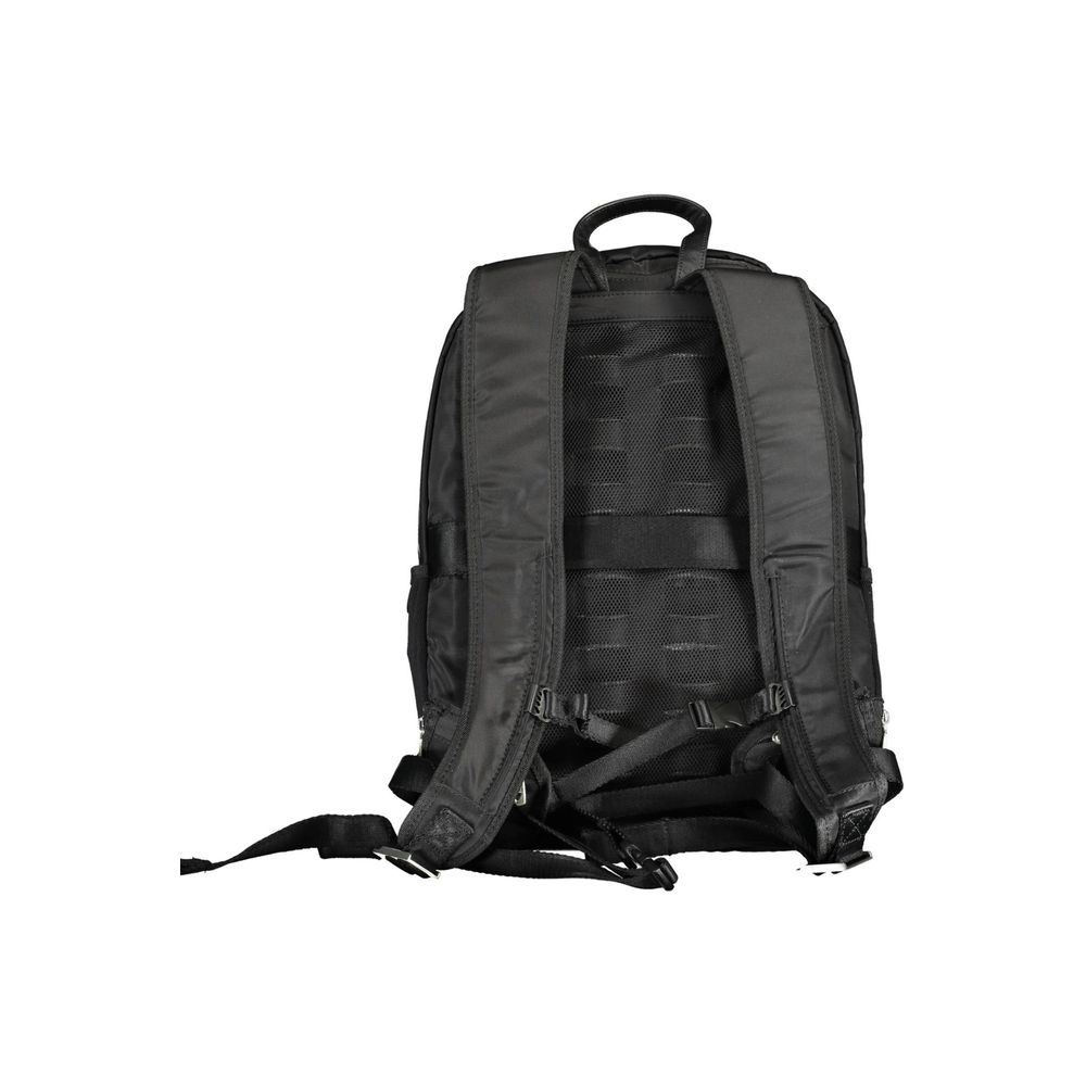 Black Polyamide Men Backpack Guess Jeans