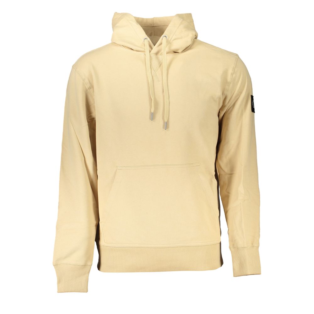 Beige Cotton Men Sweater Calvin Klein