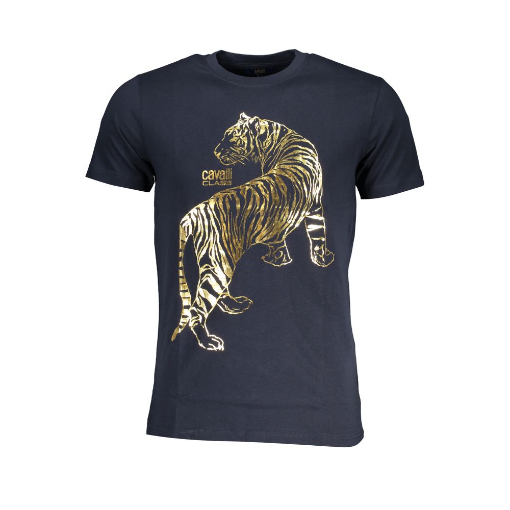 Blue Cotton T-Shirt Cavalli Class