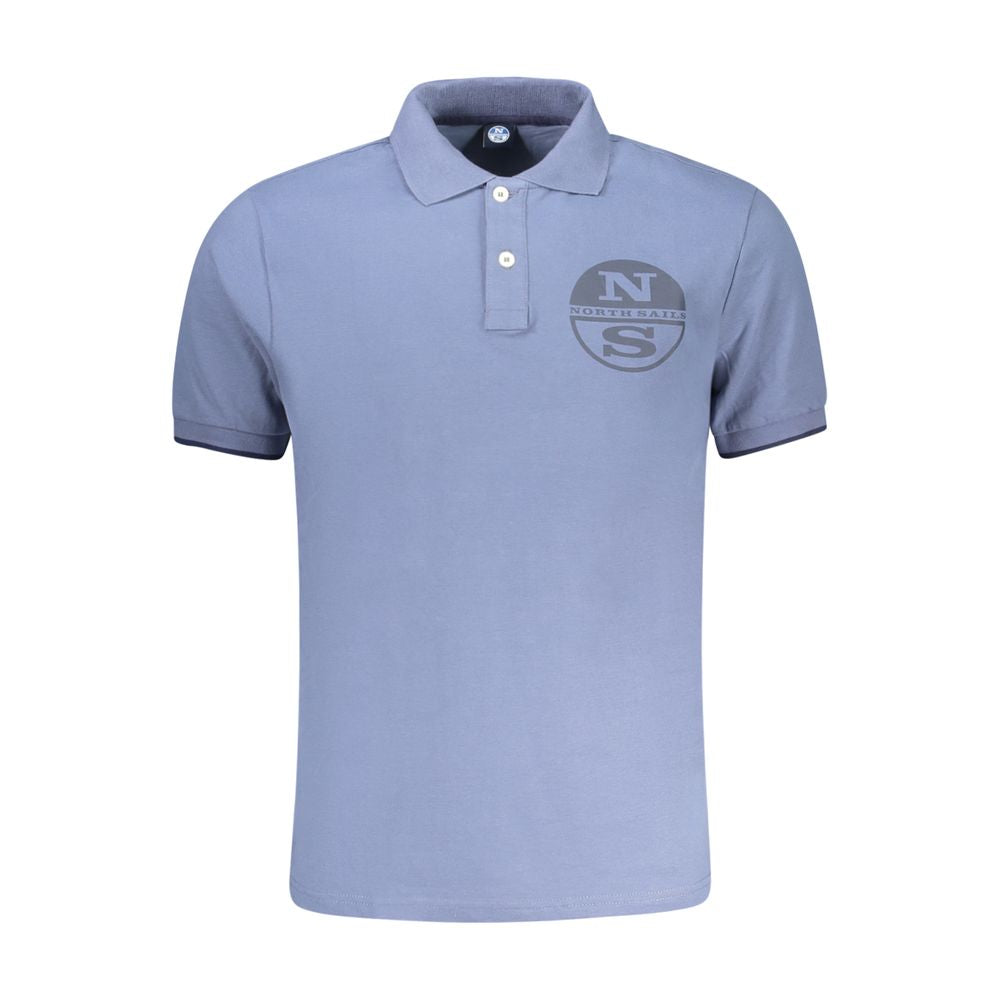Blue Cotton Men Polo Shirt North Sails