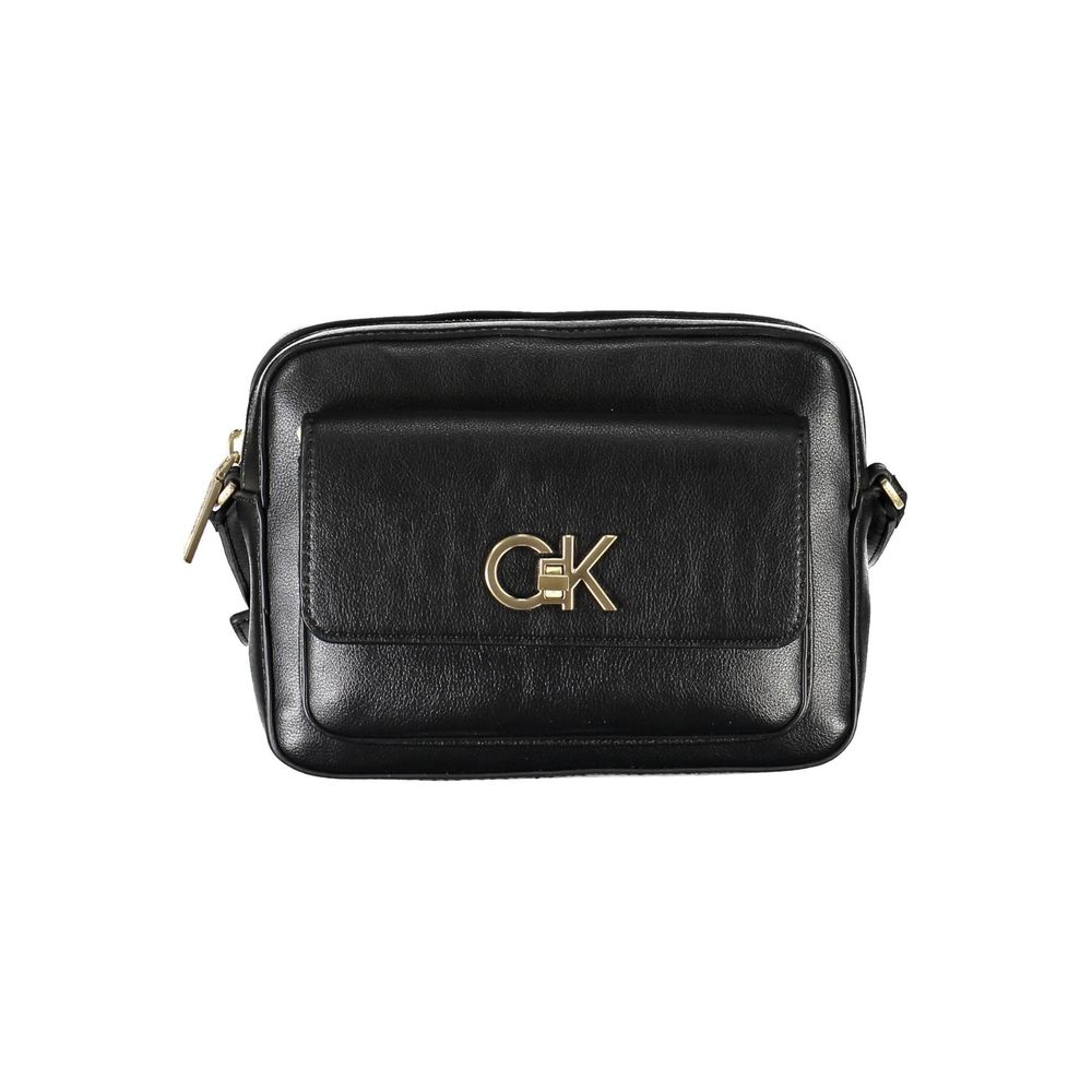 Black Recycled Polyester Women Handbag Calvin Klein