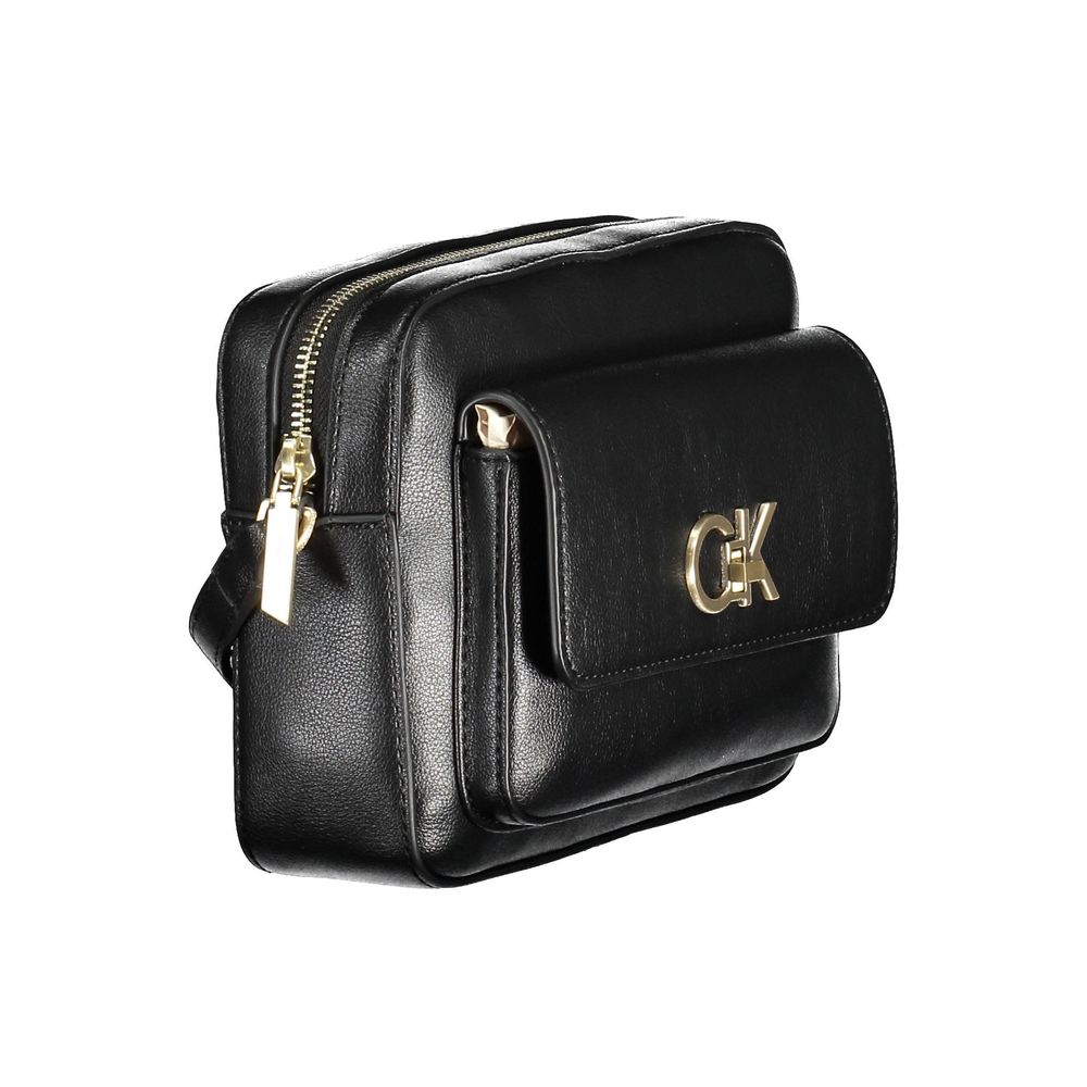 Black Recycled Polyester Women Handbag Calvin Klein
