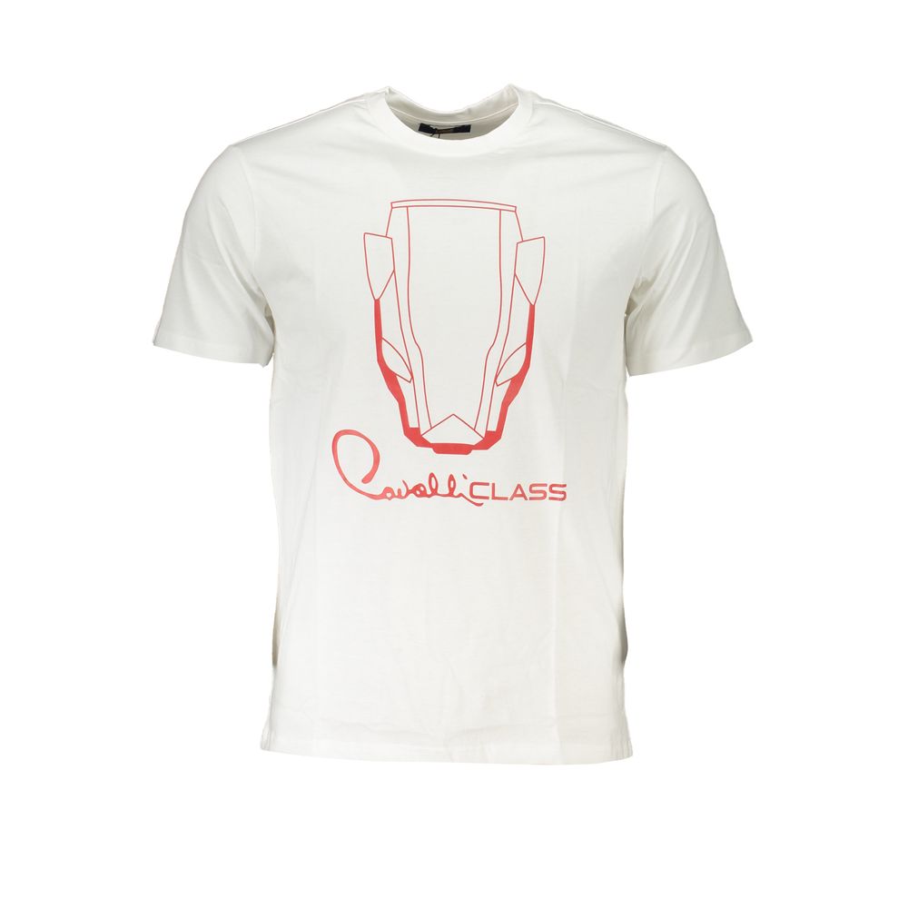 White Cotton T-Shirt Cavalli Class