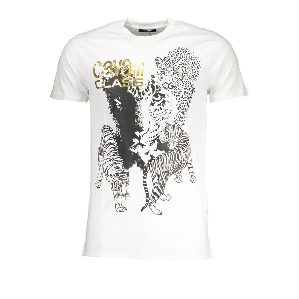 White Cotton T-Shirt Cavalli Class