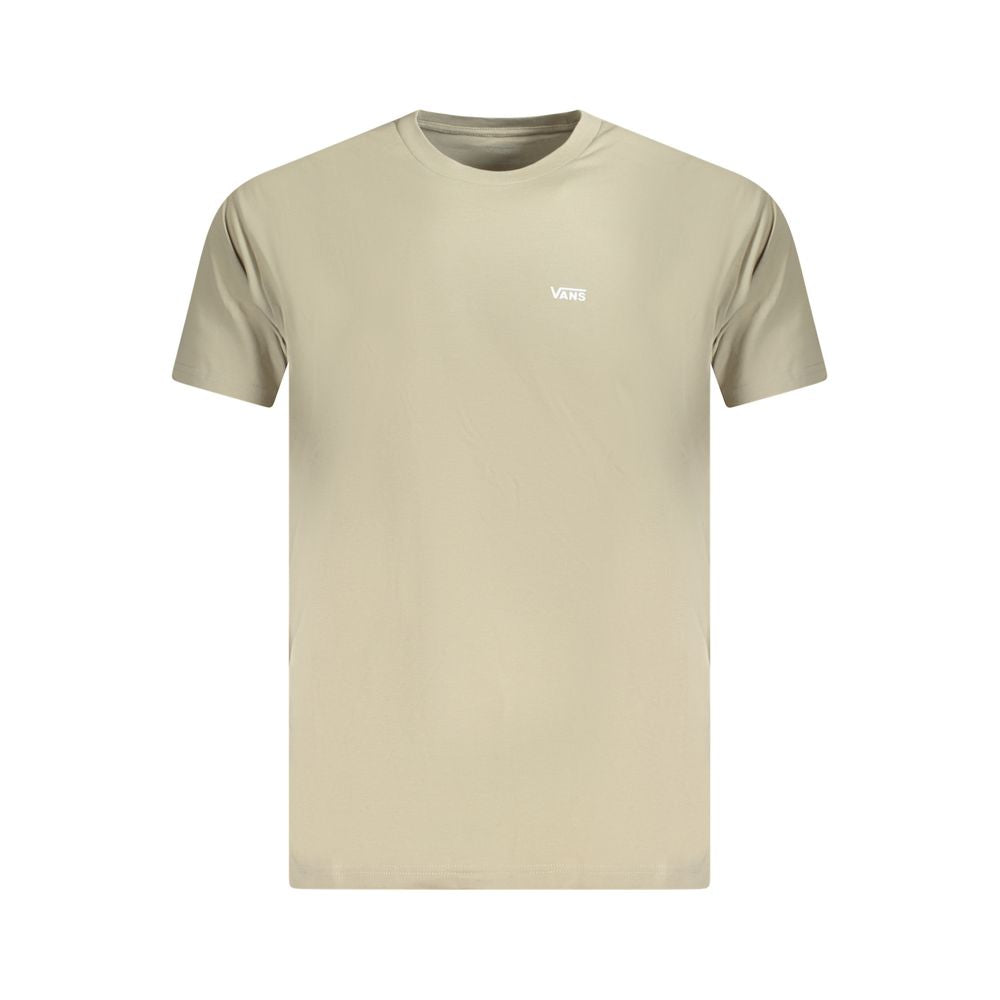 Beige Cotton Men T-Shirt Vans
