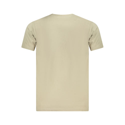 Beige Cotton Men T-Shirt Vans