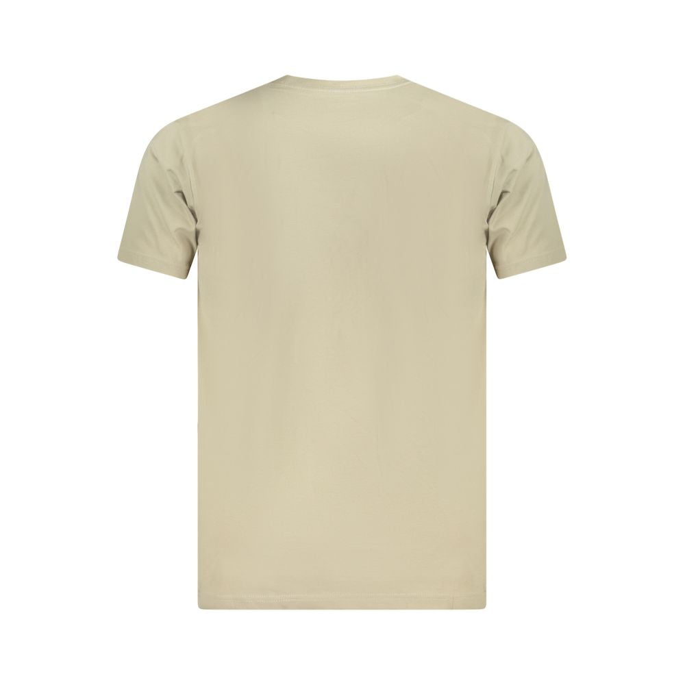 Beige Cotton Men T-Shirt Vans