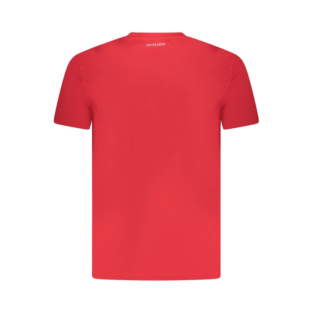 Red Cotton Men T-Shirt Trussardi