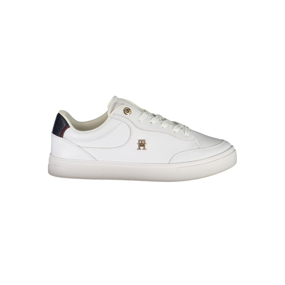 White Leather Women Sneaker Tommy Hilfiger